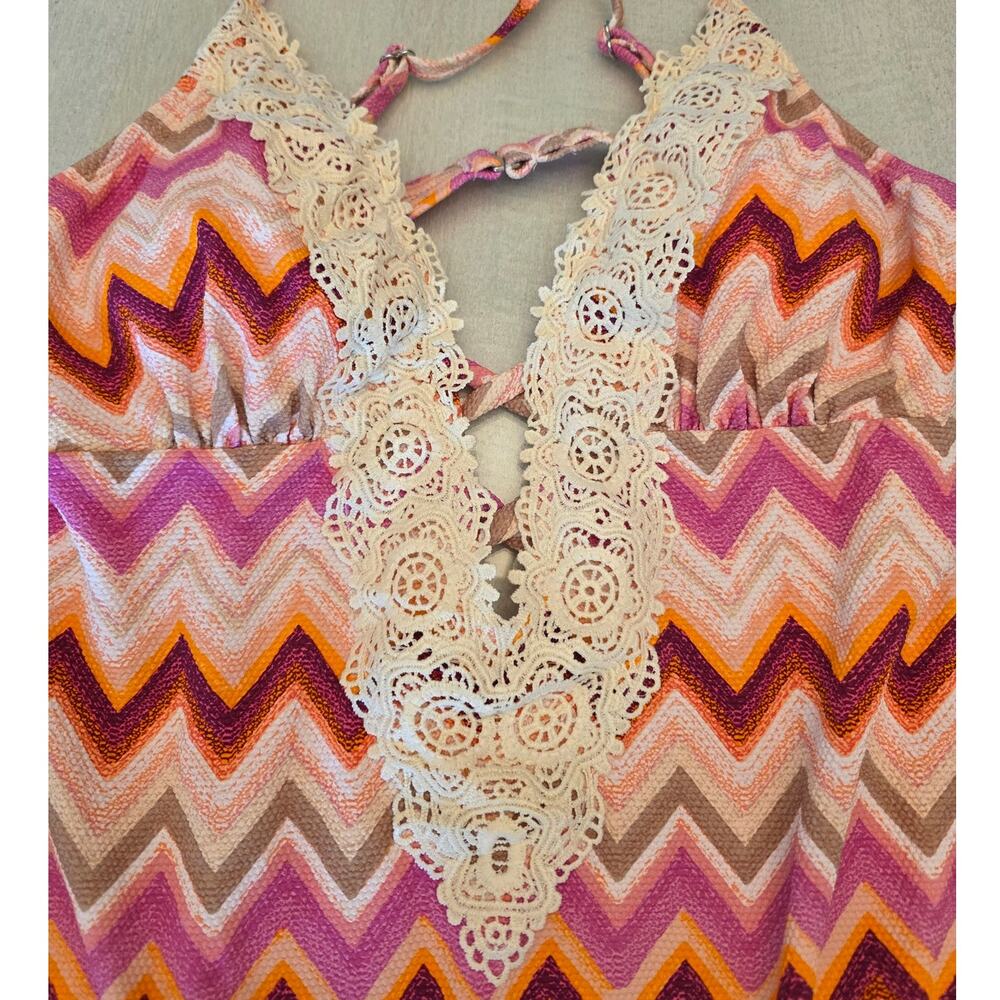 NWT Cupshe Women's One Piece Swimwear SZ Large Lace Boho Summer Vacation - Picture 5 of 8